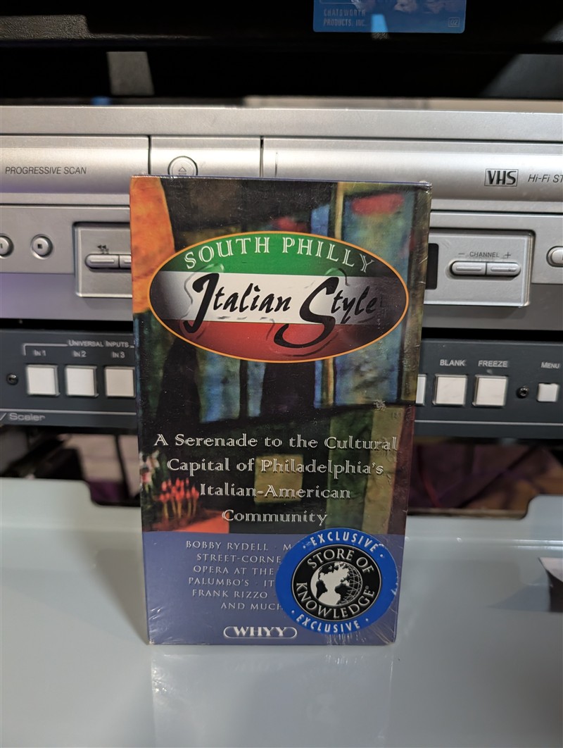 Original retail sleeve, Bobby Rydell hosts WHYY's South Philly Italian Style, Philadelphia documentary 1997 (VHS-2025-044)