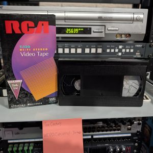 WCPO Cincinnati live broadcast, RCA T-120 Hi-Fi, April 1999 F4 tornado coverage, Blue Ash Ohio devastation (VHS-2026-060)