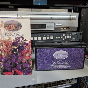 Clamshell souvenir tape. Biltmore Estate Festival of Flowers, four-minute promo video with printed artwork (VHS-2025-045)