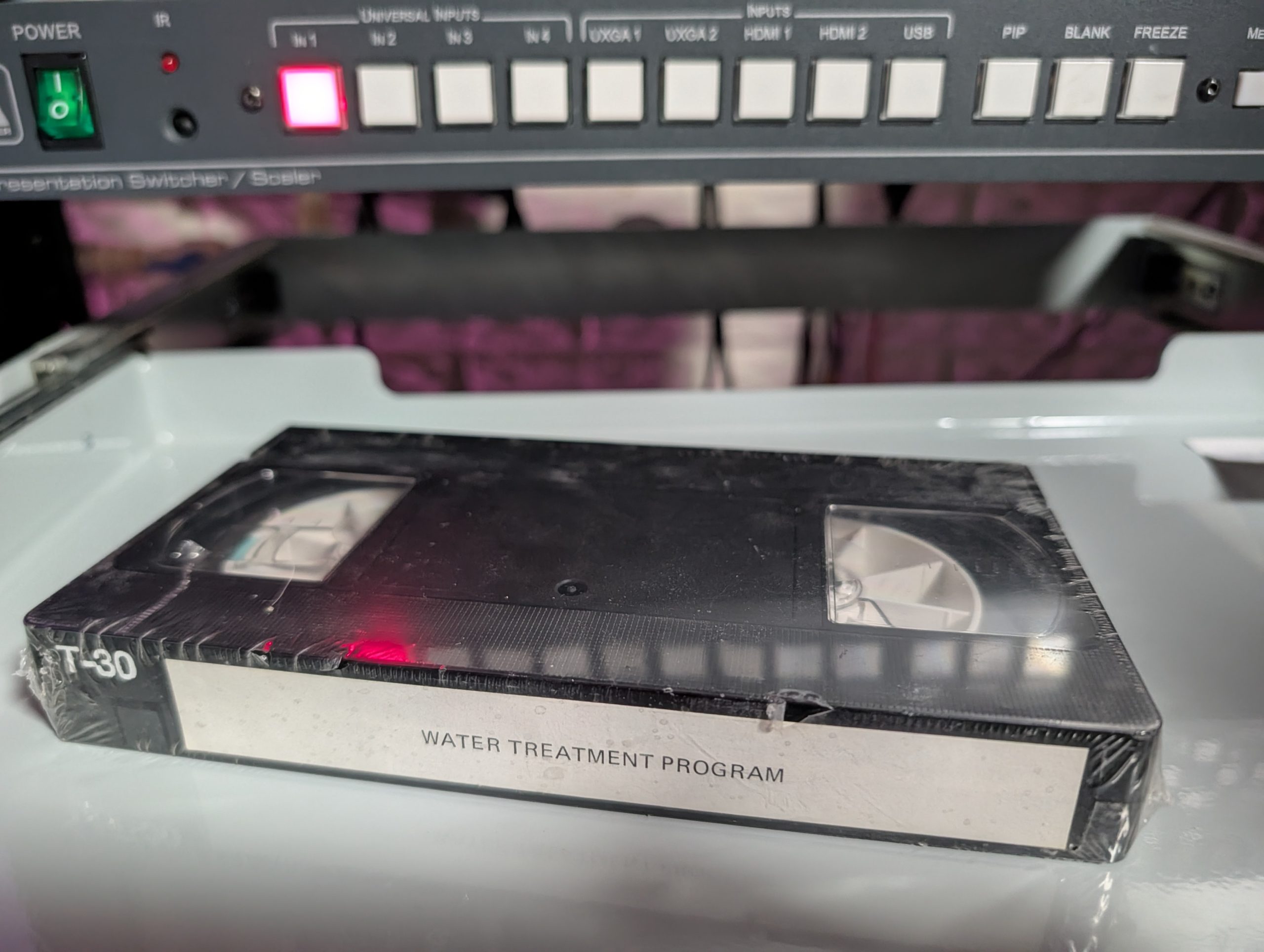 Spine reads WATER TREATMENT PROGRAM, disguised Amway recruitment tape with environmental fear pitch (VHS-2026-289)