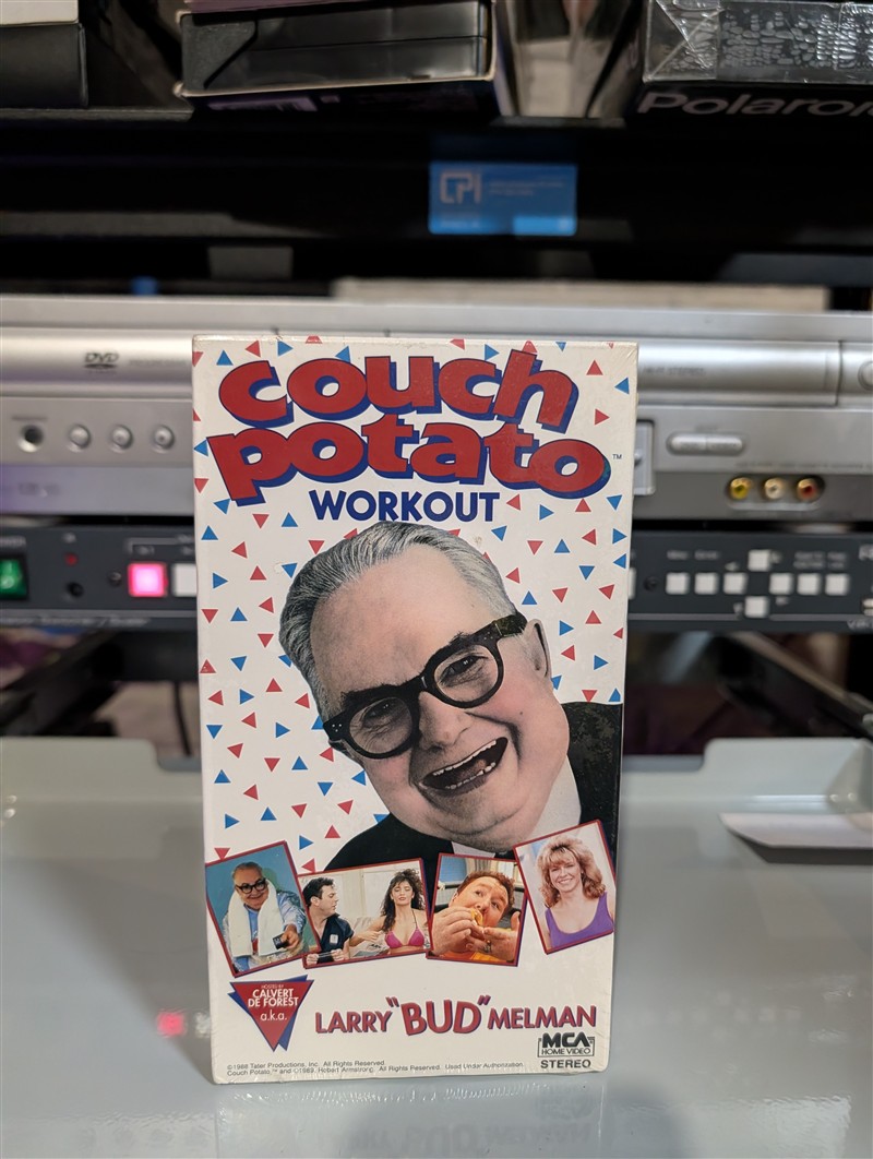 Calvert DeForest's 1989 Couch Potato Workout VHS. MCA fitness parody, 80s exercise spoof (VHS-2026-402)