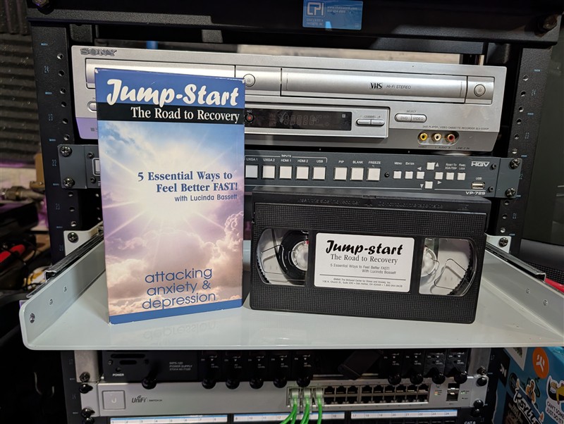 Jump-Start: The Road to Recovery - VHS tape, 1990s, Lucinda Bassett anxiety self-help program