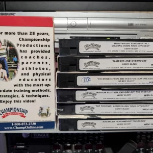 VHS-2026-008: Kerry McCoy Wrestling Series (6-Tape Set), physical VHS tape in the 90s Craig archive.