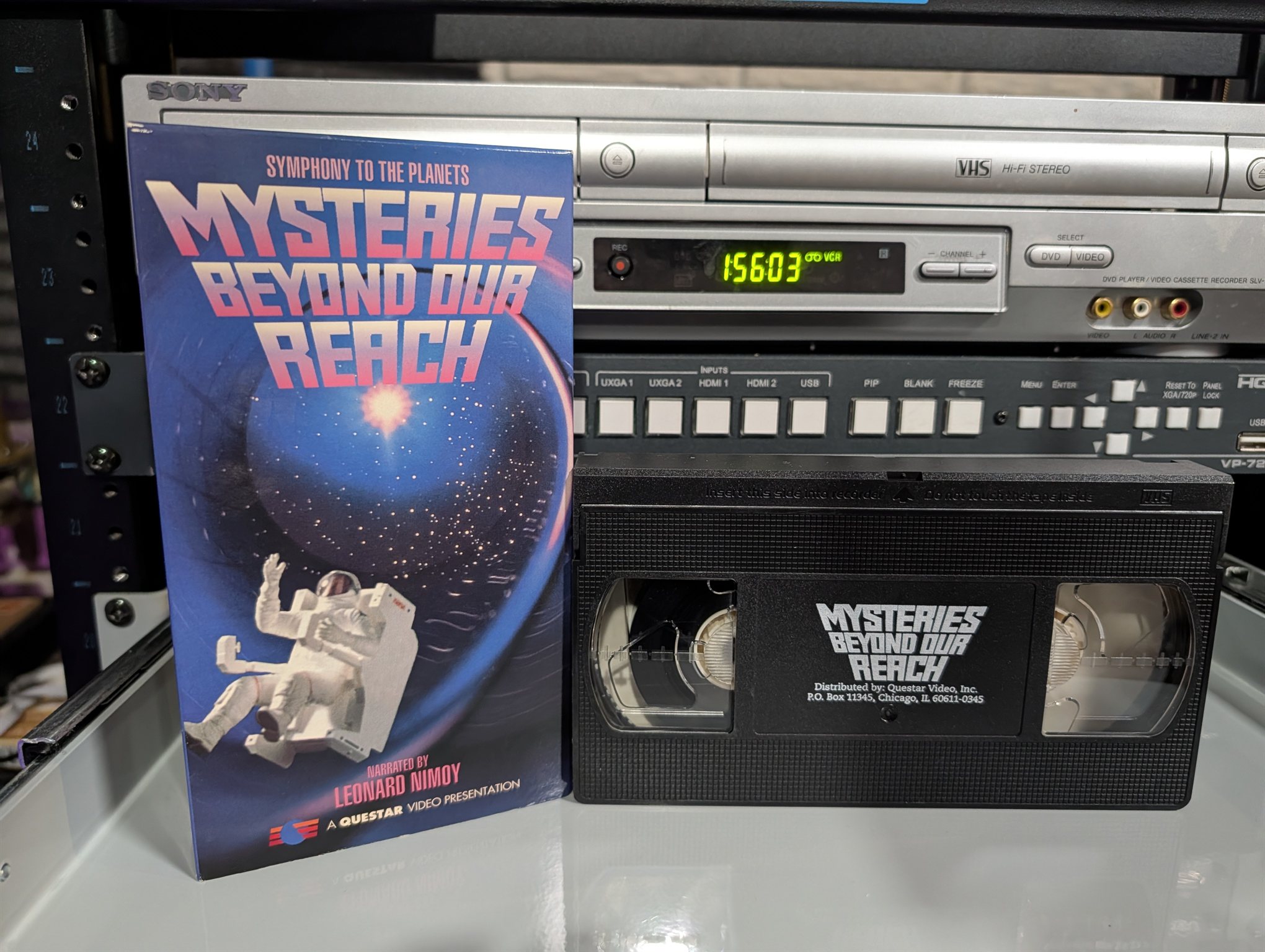 1995 Questar space documentary narrated by Leonard Nimoy. solar system from ancient Greeks to astronauts (VHS-2026-012)