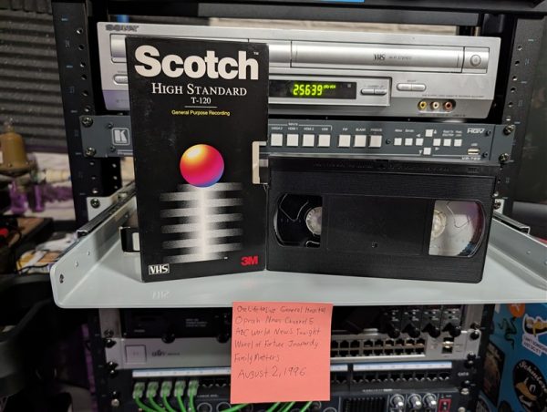 Scotch T-120 High Standard. full day Cleveland TV Aug 2 1996, soaps, Oprah, Olympics, WEWS ABC 5 (VHS-2026-032)