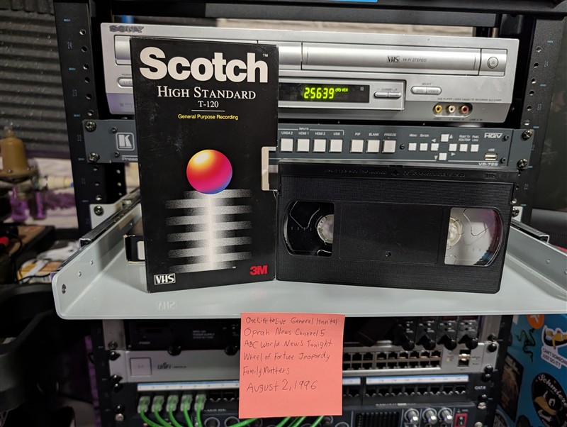 Full Day TV - August 2, 1996 VHS tape — VHS-2026-032