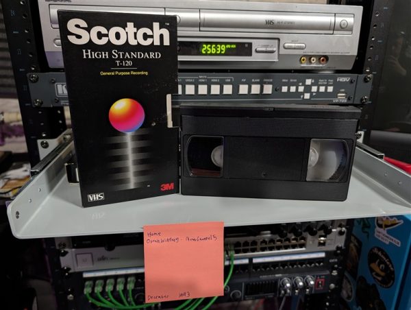 Scotch T-120 with December 1993 Oprah featuring Whitney Houston rare pre-2000 daytime TV. Sunbury Collection (VHS-2026-045)