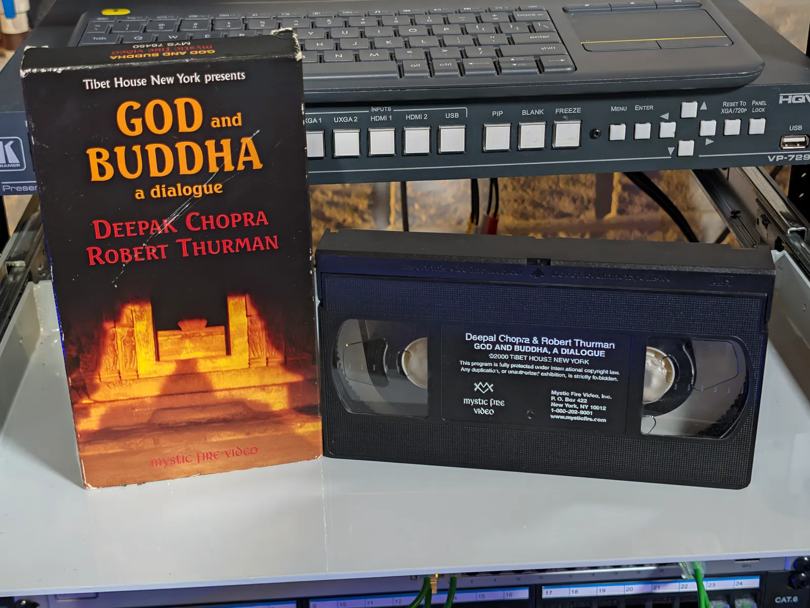 God and Buddha, a Dialogue VHS tape label