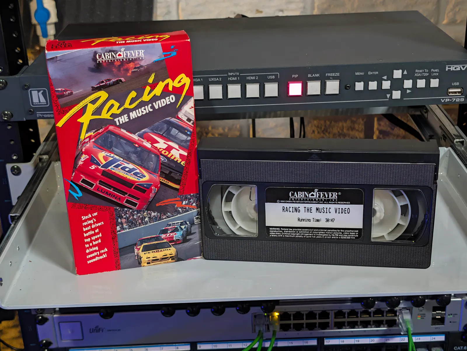 Racing: The Music Video VHS tape label