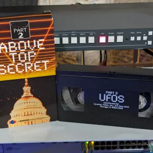 Above Top Secret VHS tape label