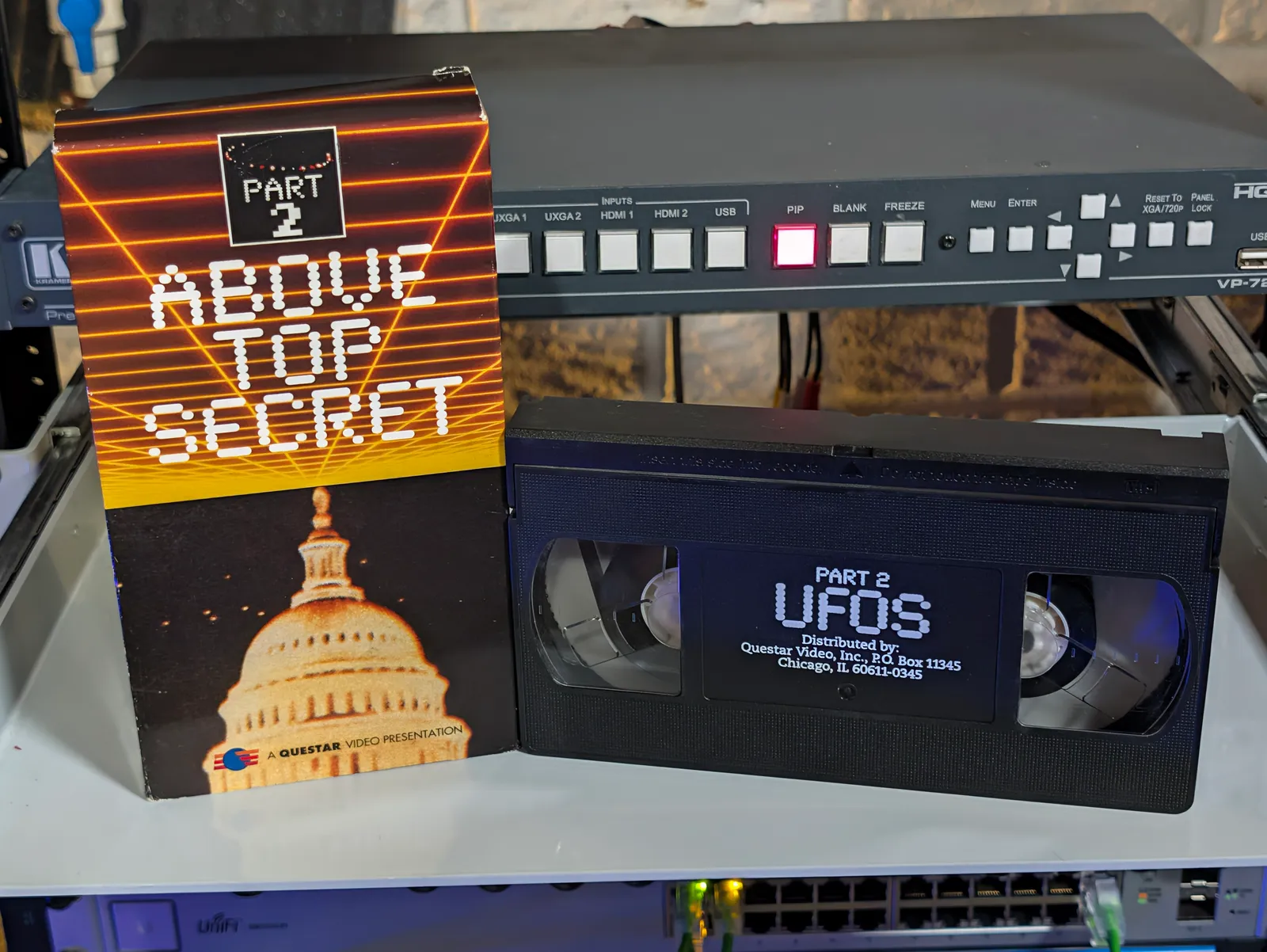 Above Top Secret VHS tape label