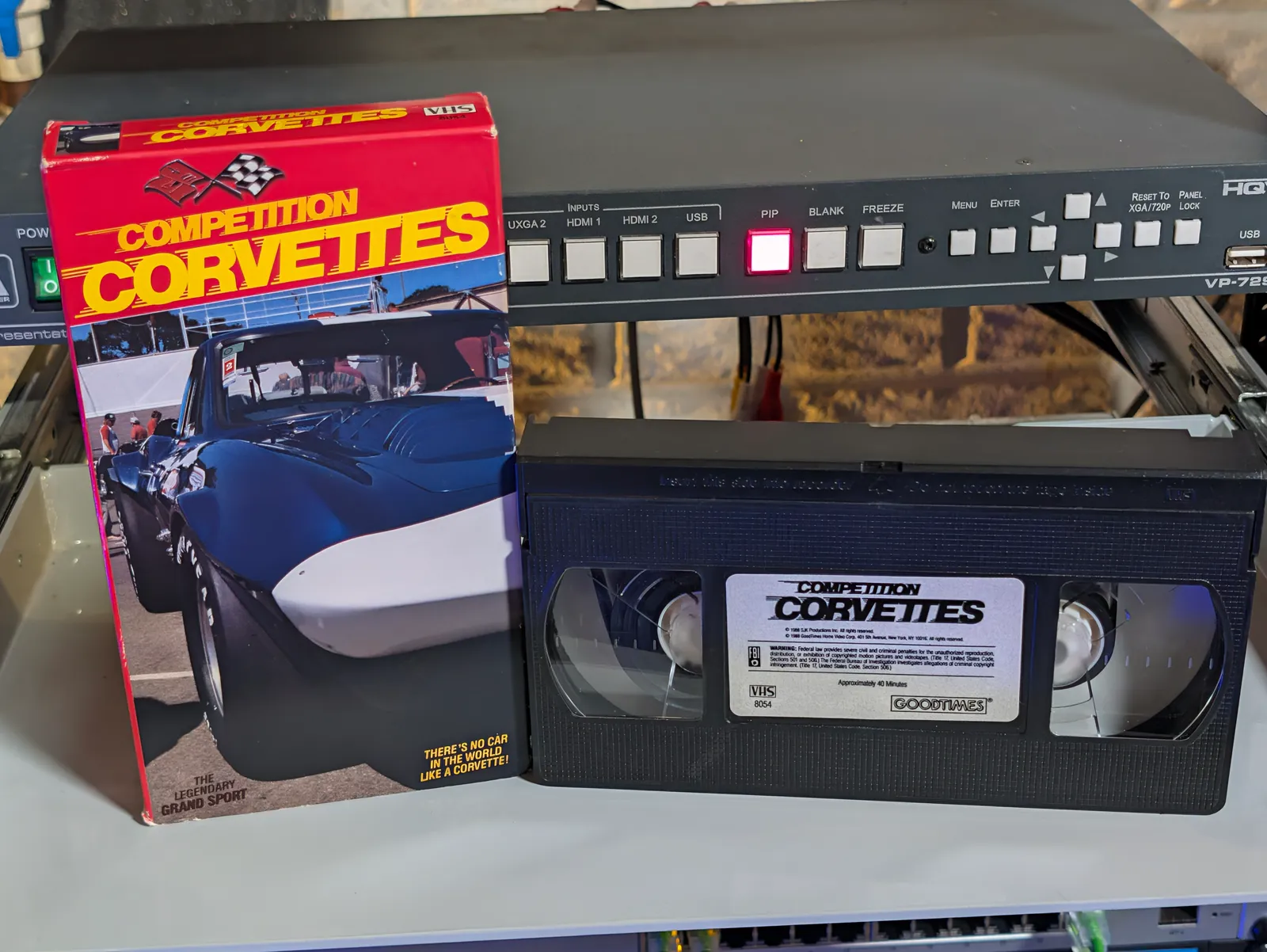 Competition Corvettes VHS tape label