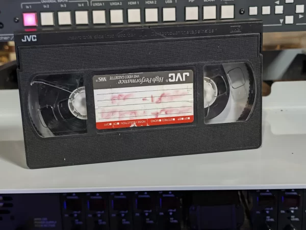 JVC VHS tape containing Short w Fanelah w Cap (2000) and Egyptian commercials