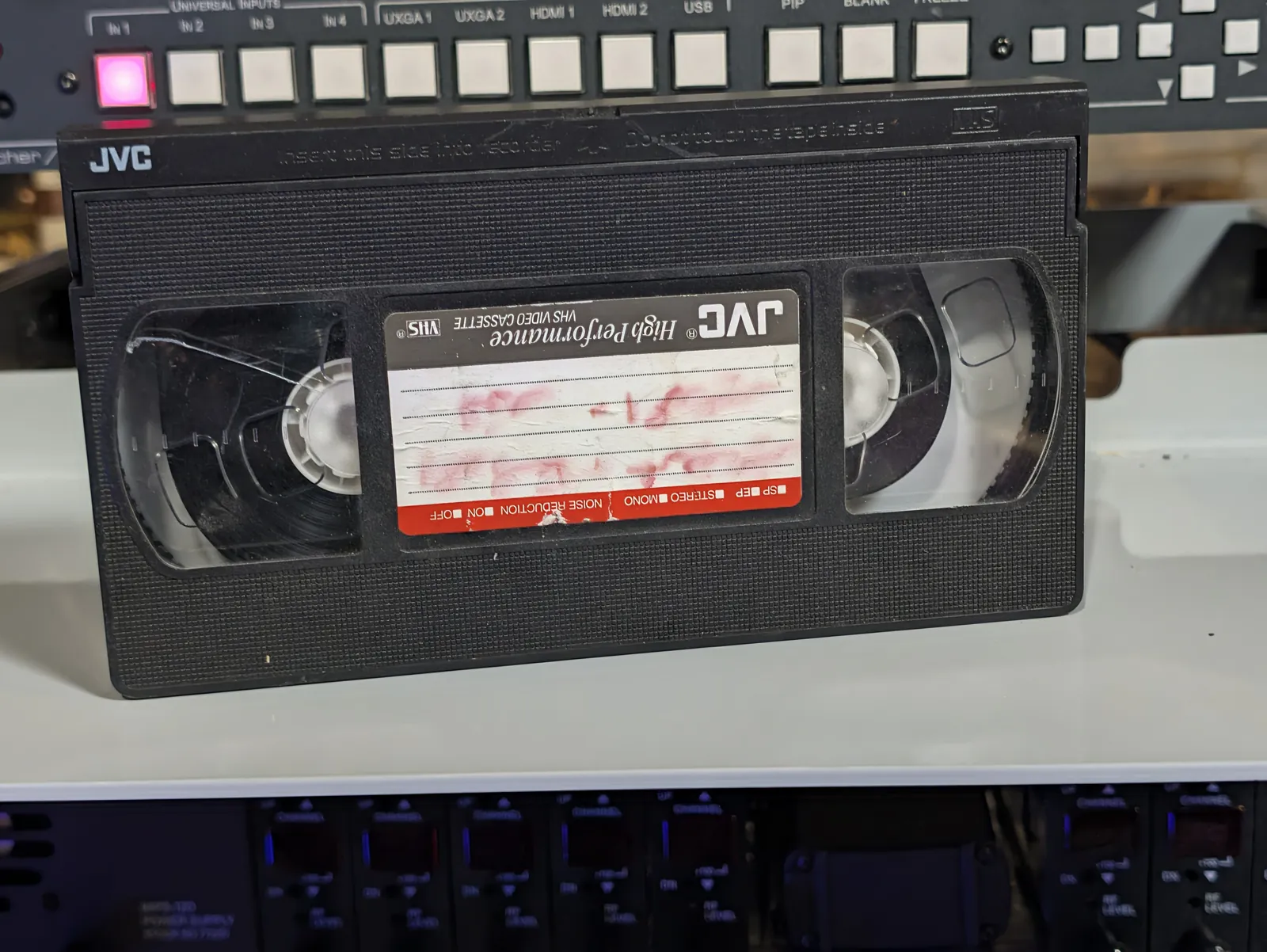 JVC VHS tape containing Short w Fanelah w Cap (2000) and Egyptian commercials