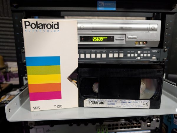 VHS-2026-128: Polaroid Supercolor T-120 labeled NEVER ERASE, Columbus Ohio sports recordings 1979-1991