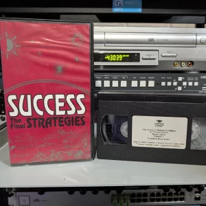 Red SUCCESS: The Final Strategies sleeve beside a VHS labeled Basic Course Volume 1.