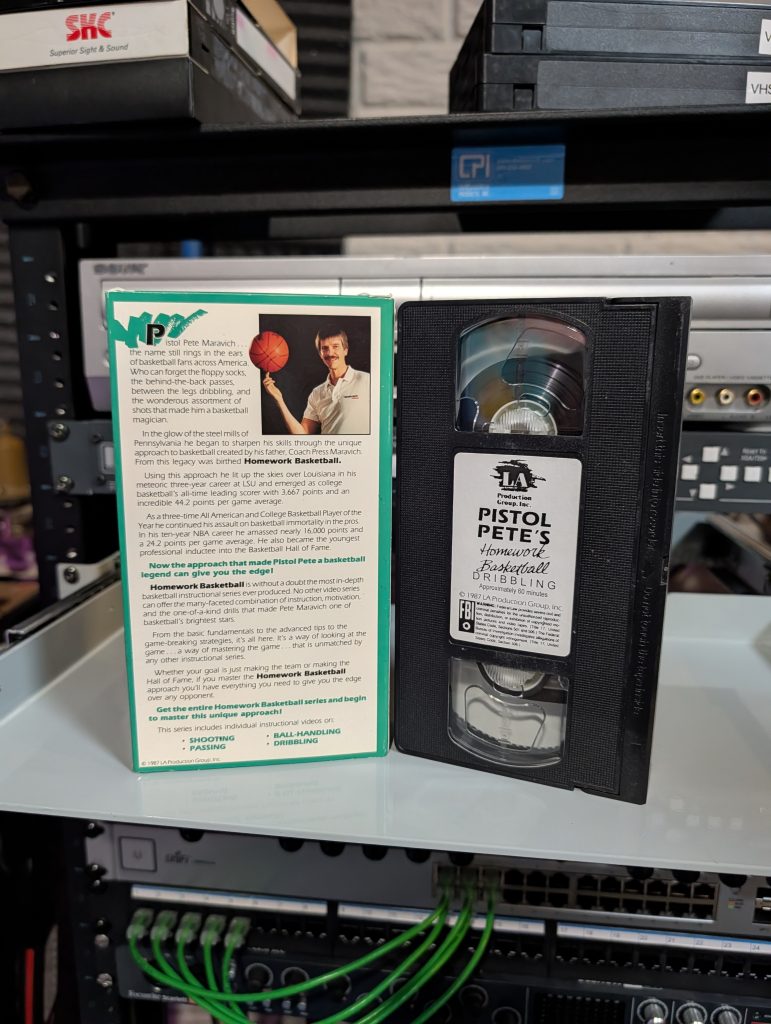 Pistol Pete's Homework Basketball: Dribbling VHS tape — VHS-2026-198