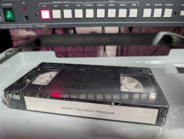 Amway Water Treatment Program VHS from the 1980s environmental doom intro then a carbon block filter pitch (VHS-2026-289)