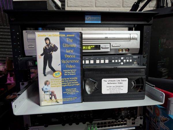 Line dance reference VHS taught by Jo Thompson of CMT Dance Ranch, Scooter Lee Enterprizes social dance (VHS-2026-321)