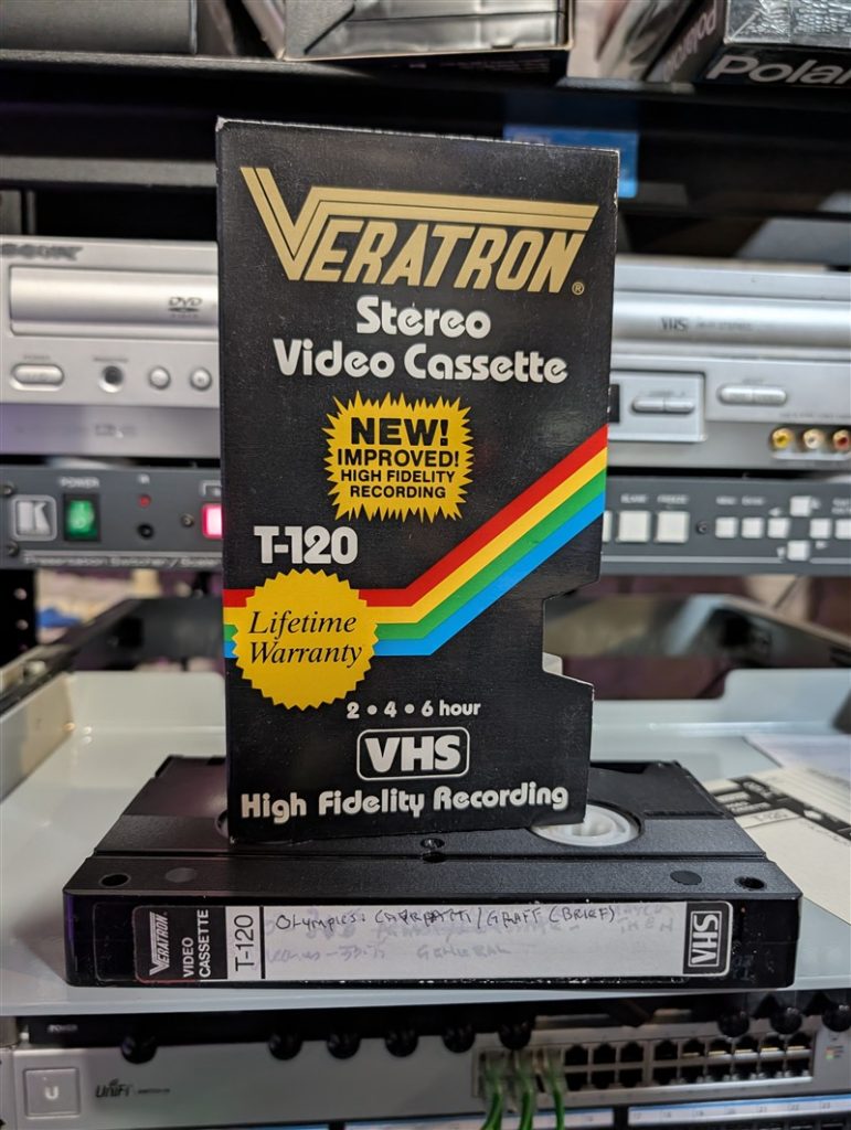 VHS tape cover for Columbus Ohio August 1992 TV recording