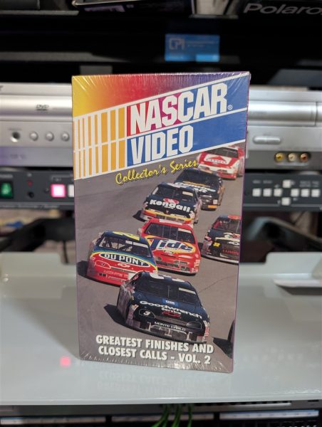 VHS-2026-404: Sealed 1995 NASCAR Video Collector's Series Vol. 2, Greatest Finishes and Closest Calls, shrink wrap intact