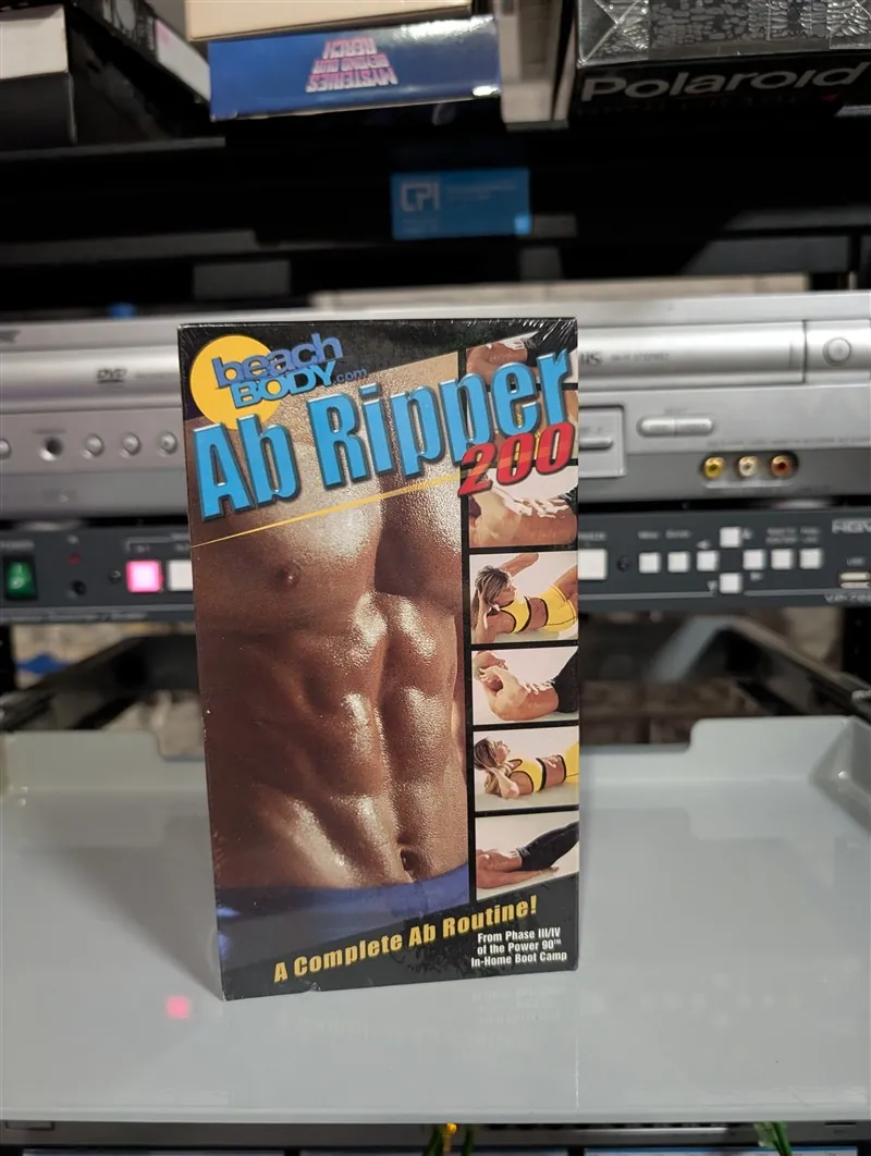 VHS-2026-530: Power 90: Ab Ripper 200 with Tony Horton, physical VHS tape in the 90s Craig archive.