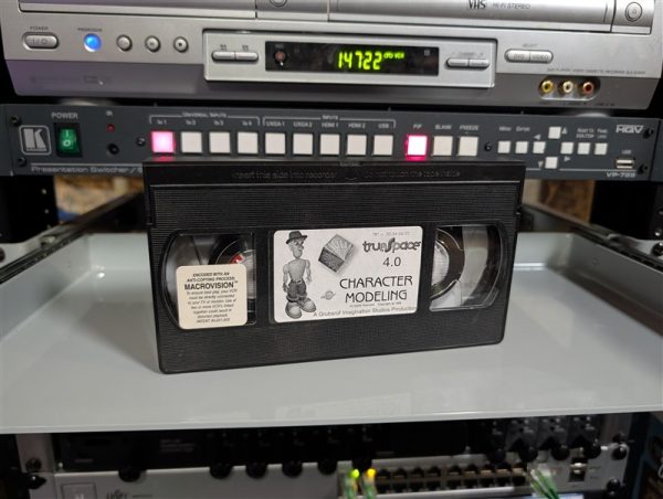 trueSpace 4.0 Character Modeling VHS by Caligari. factory Macrovision release, late-90s 3D tutorial (VHS-2026-539)