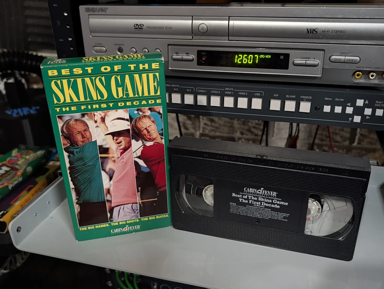VHS-2026-741: Best of The Skins Game: The First Decade, physical VHS tape in the 90s Craig archive.