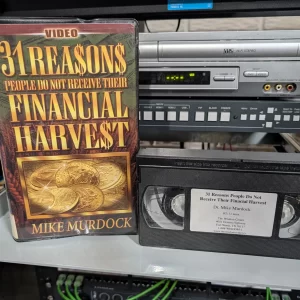 VHS-2026-791: 31 Reasons People Do Not Receive Their Financial Harvest: Mike Murdock, physical VHS tape in the 90s Craig archive.