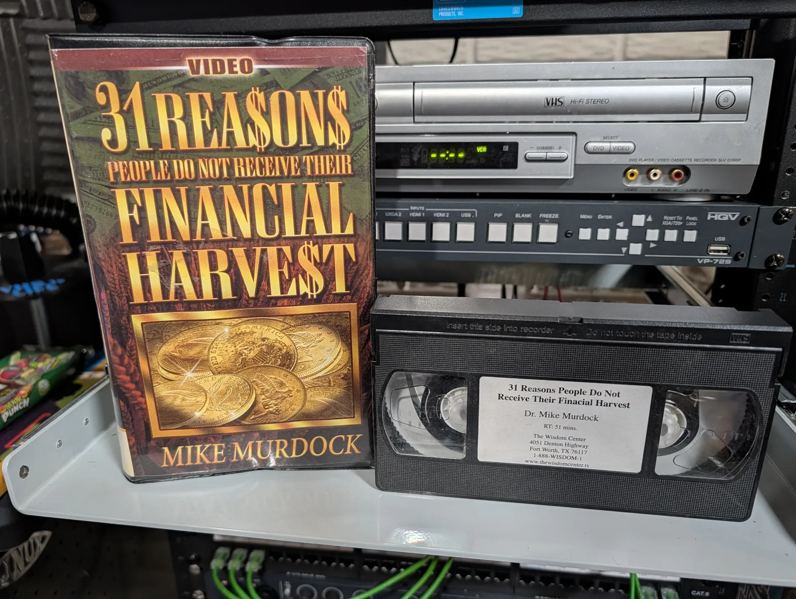 VHS-2026-791: 31 Reasons People Do Not Receive Their Financial Harvest: Mike Murdock, physical VHS tape in the 90s Craig archive.