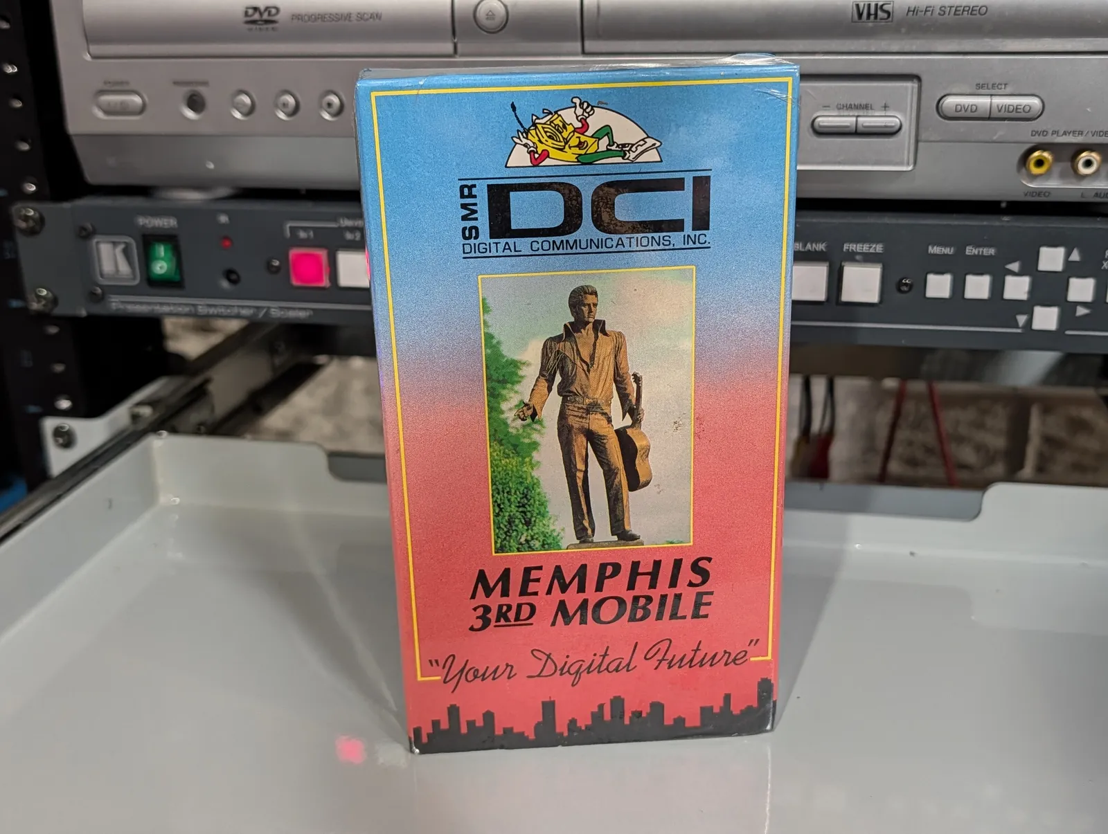 VHS-2026-797: Memphis 3rd Mobile: Your Digital Future, physical VHS tape in the 90s Craig archive.