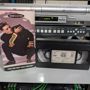 VHS-2026-798: Vanilla Ice: Play That Funky Music White Boy (1990), physical VHS tape in the 90s Craig archive.