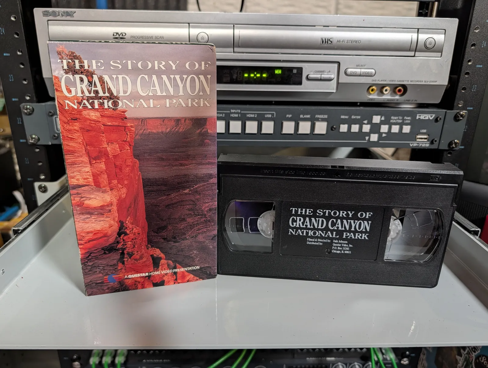 VHS-2026-801: The Story of Grand Canyon National Park, physical VHS tape in the 90s Craig archive.