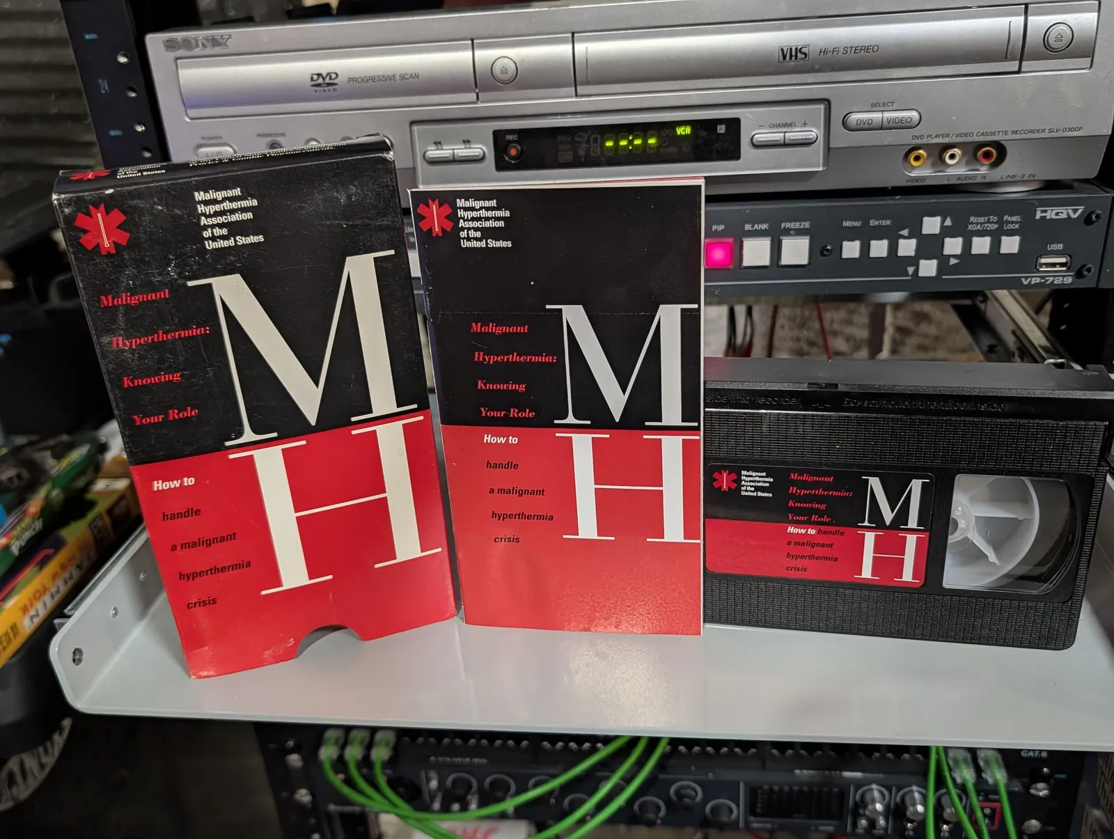 VHS-2026-808: Malignant Hyperthermia: Knowing Your Role, physical VHS tape in the 90s Craig archive.