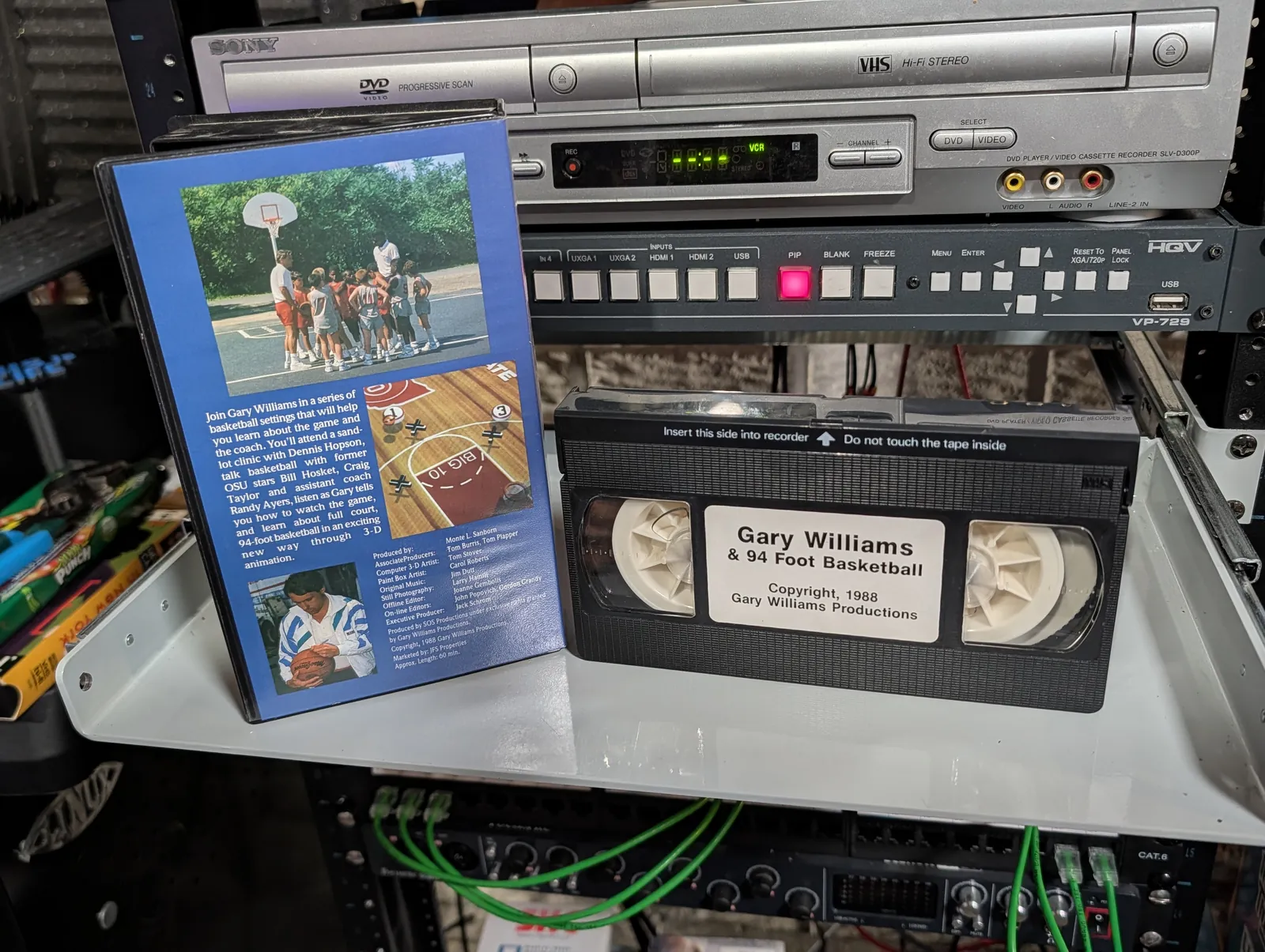 VHS-2026-814: Gary Williams & 94 Foot Basketball, physical VHS tape in the 90s Craig archive.
