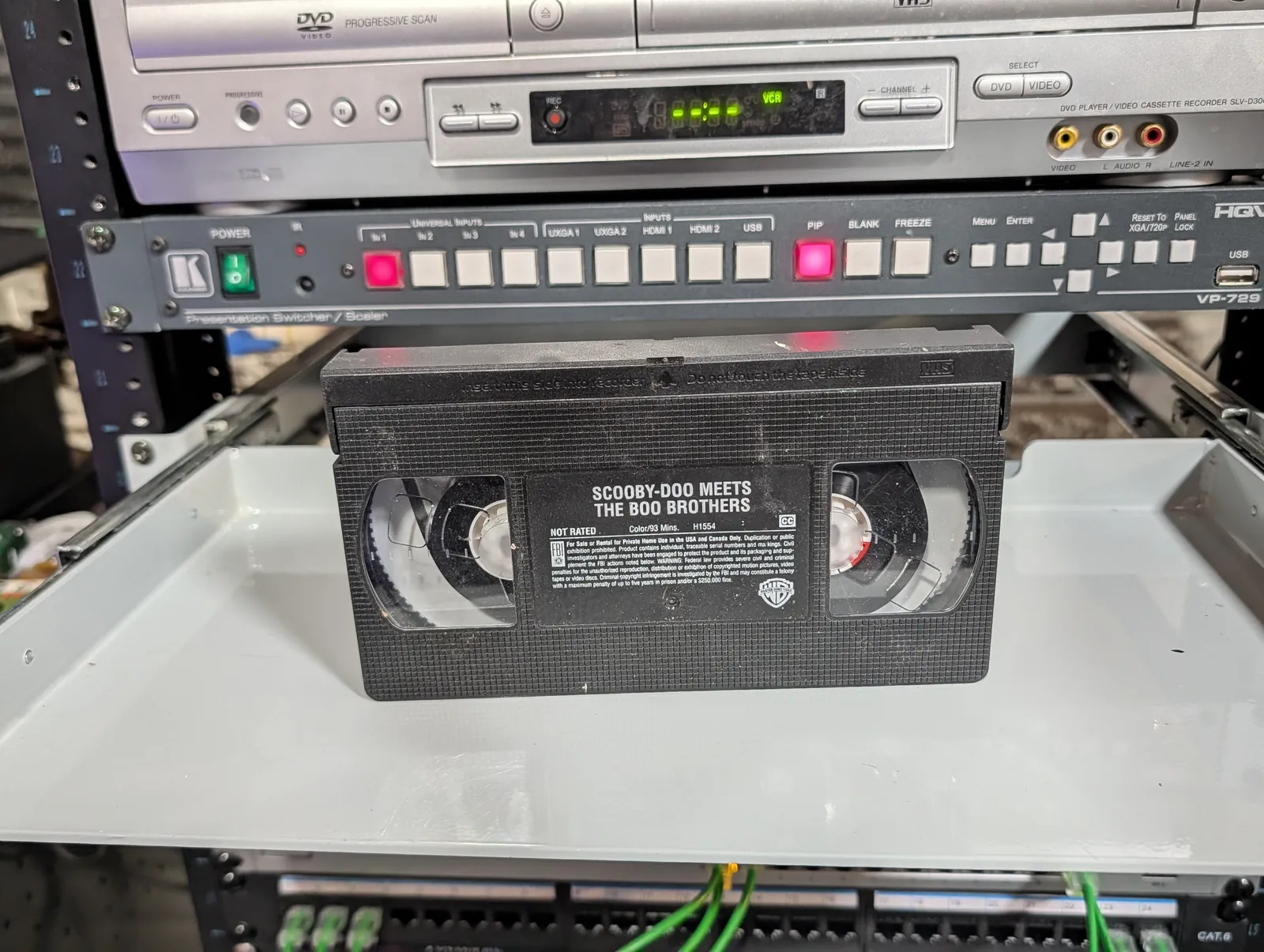 VHS-2026-816: Scooby-Doo Meets the Boo Brothers, physical VHS tape in the 90s Craig archive.