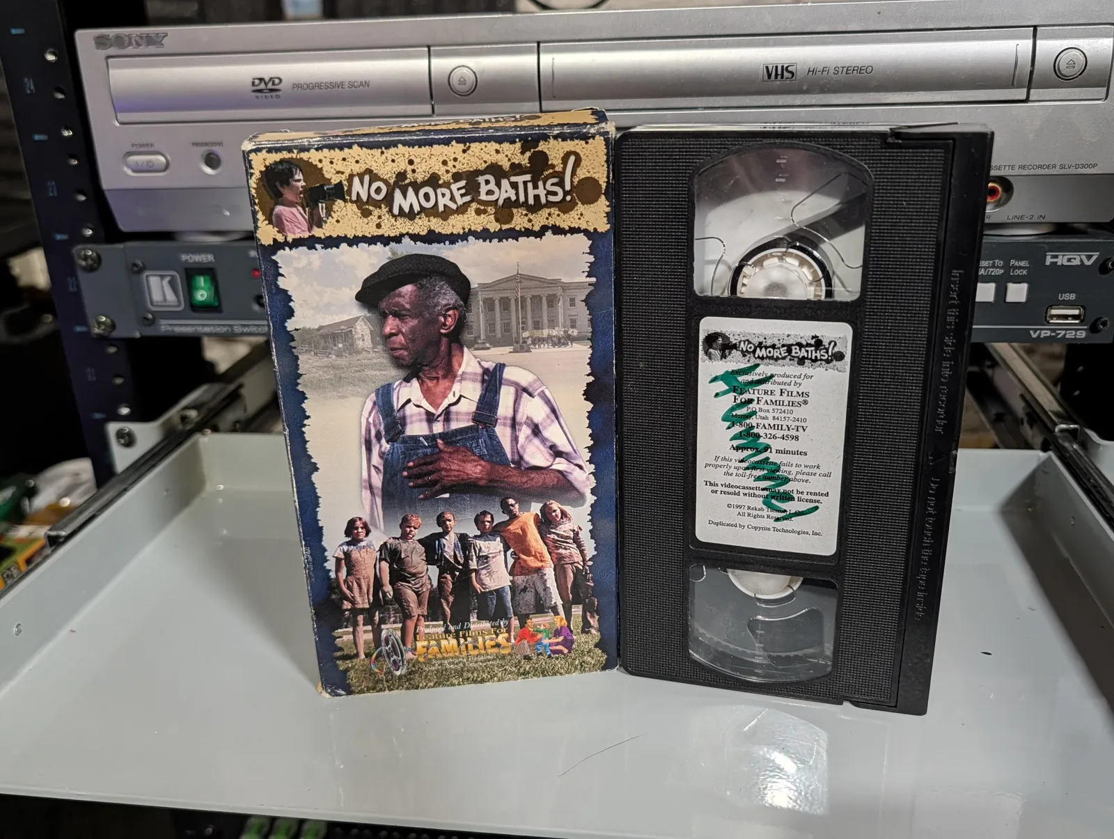 VHS-2026-823: No More Baths! (Feature Films for Families VHS), physical VHS tape in the 90s Craig archive.