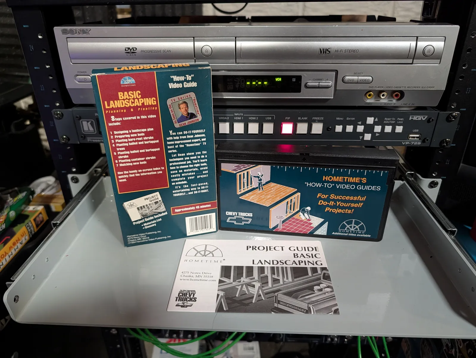 VHS-2026-833: Hometime: Basic Landscaping, Planning & Planting (1994), physical VHS tape in the 90s Craig archive.
