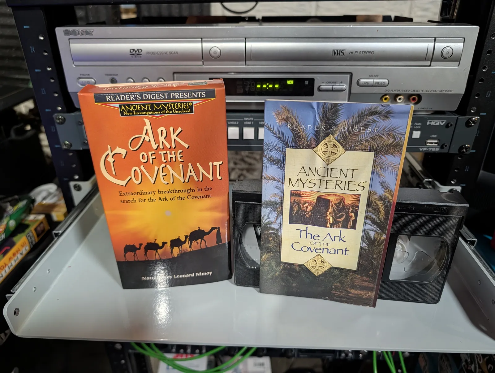 VHS-2026-834: Ancient Mysteries: The Ark of the Covenant (1994), physical VHS tape in the 90s Craig archive.