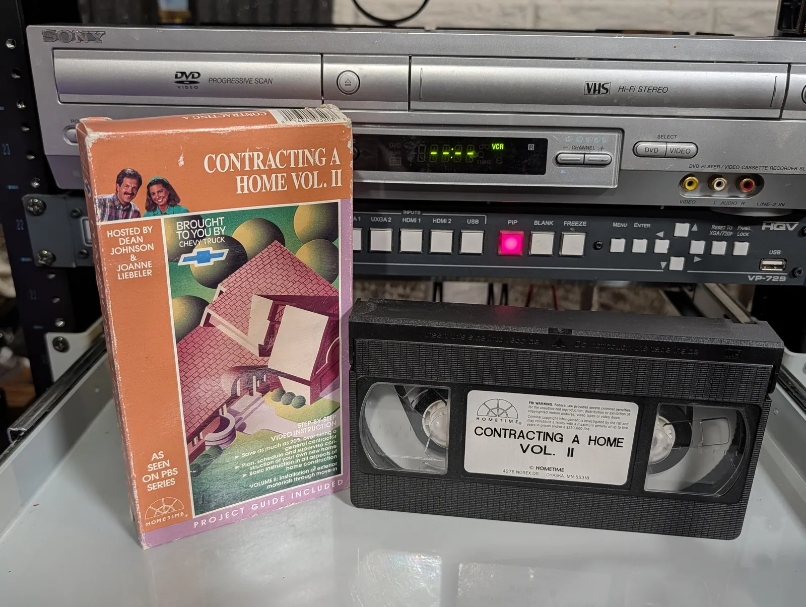 VHS-2026-841: Hometime: Contracting a Home Vol. II, physical VHS tape in the 90s Craig archive.