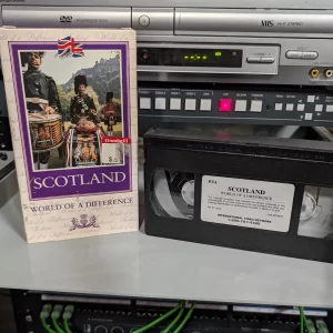 VHS-2026-846: Scotland: World of a Difference, physical VHS tape in the 90s Craig archive.