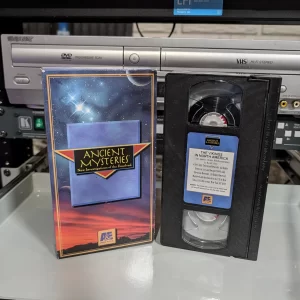 VHS-2026-853: Ancient Mysteries: The Vikings in North America, physical VHS tape in the 90s Craig archive.