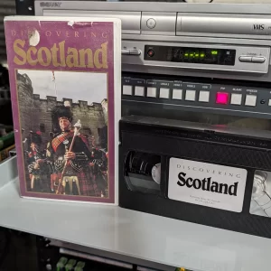 VHS-2026-858: Discovering Scotland (1991), physical VHS tape in the 90s Craig archive.