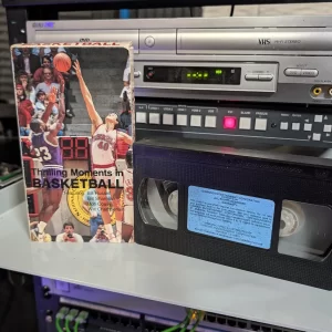 VHS-2026-865: Thrilling Moments in Basketball (1989), physical VHS tape in the 90s Craig archive.
