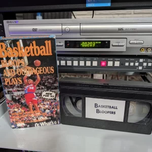 VHS-2026-885: Basketball Bloops and Outrageous Plays (1993), physical VHS tape in the 90s Craig archive.