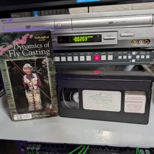 VHS-2026-893: Joan Wulff's Dynamics of Fly Casting, physical VHS tape in the 90s Craig archive.