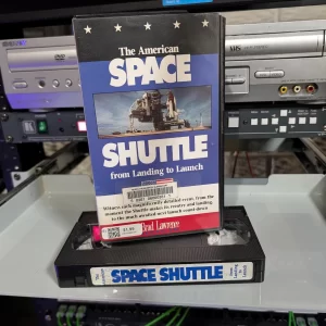 VHS-2026-894: The American Space Shuttle from Landing to Launch (1991), physical VHS tape in the 90s Craig archive.