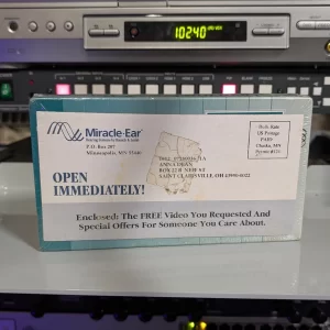 VHS-2026-897: Miracle-Ear Hearing Systems by Bausch & Lomb, physical VHS tape in the 90s Craig archive.