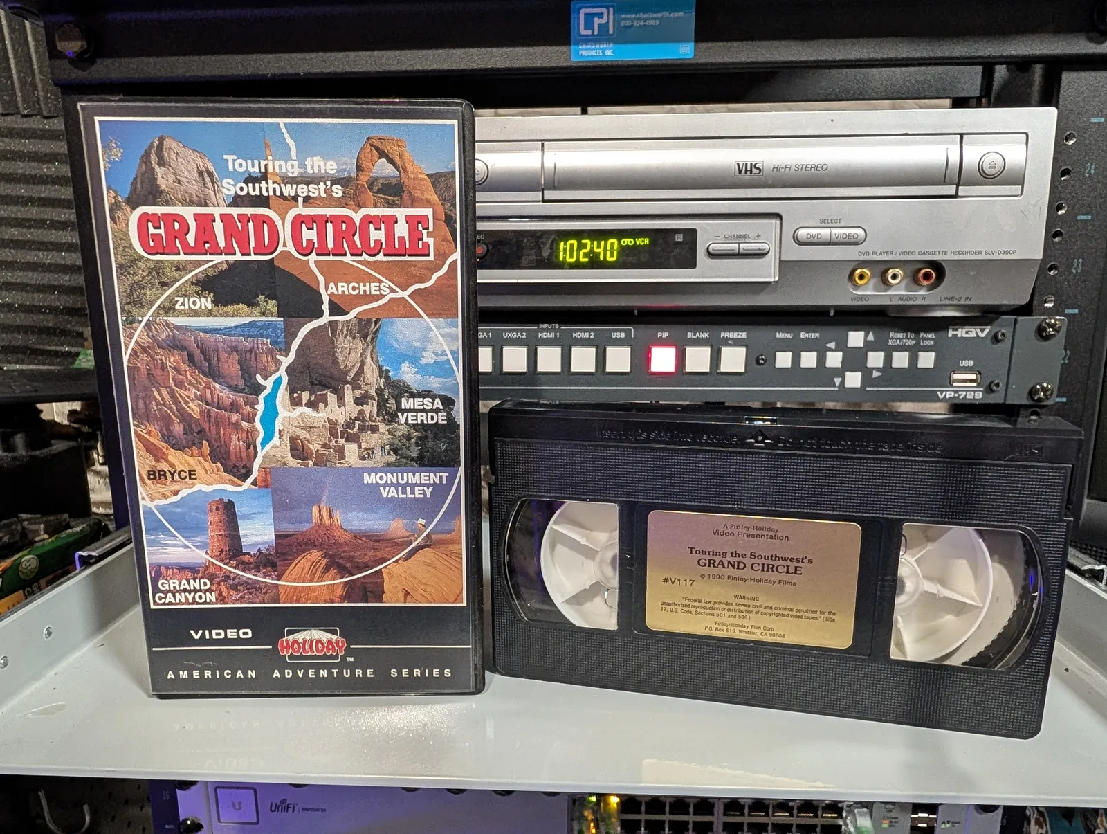 VHS-2026-898: Touring the Southwest's Grand Circle (1990), physical VHS tape in the 90s Craig archive.