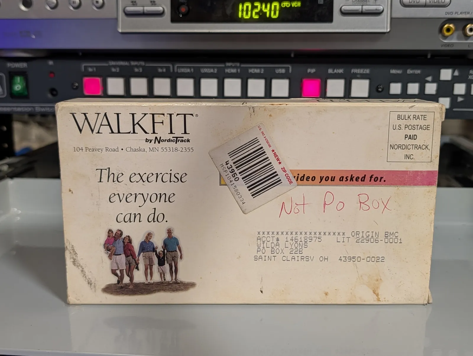 VHS-2026-900: WALKFIT by NordicTrack, physical VHS tape in the 90s Craig archive.